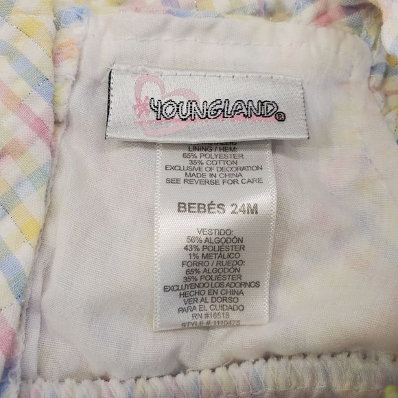 Toddler Girls Spring Floral Dress Size 24 Months Cotton Dress Youngland Kids - Picture 8 of 11